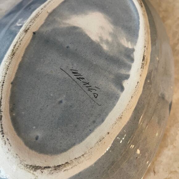 Tonala Mexico small pottery platter and bowl - Picture 7 of 12